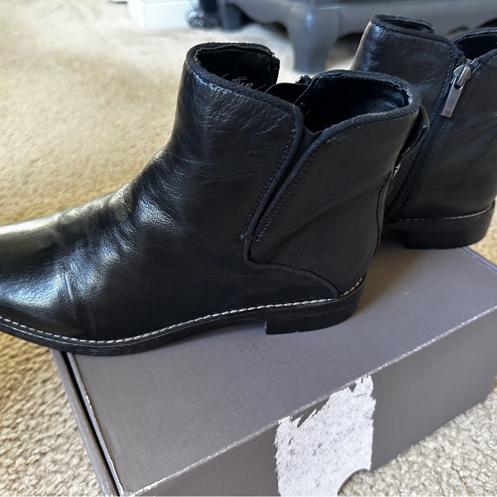 Franco Sarto Marcus Black Ankle Booties